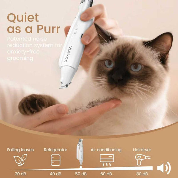Vankoo 2-in-1 Pet Grooming Tool: LED Nail Clipper & Paw Trimmer for Safe, Easy Grooming of Dogs and Cats